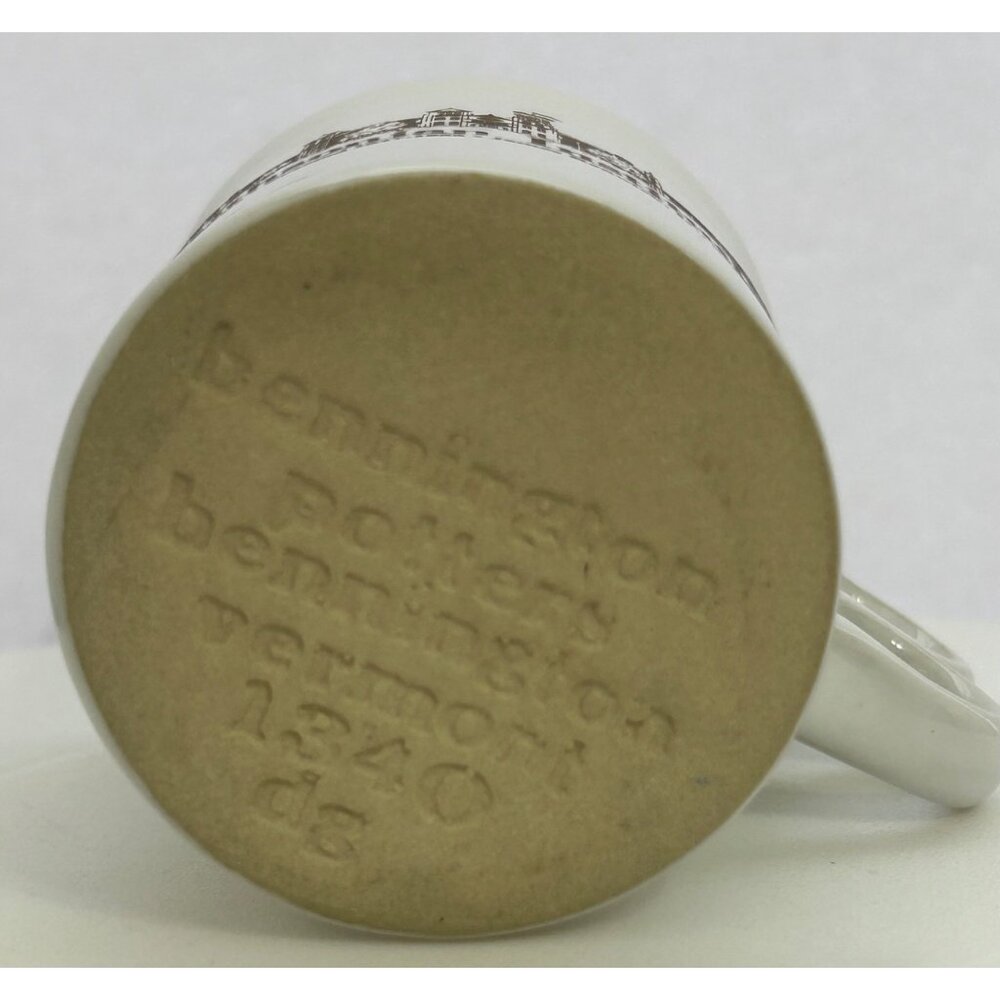 Smithsonian Institution Castle Mug Bennington Potters Vermont White 1340 DG VTG - Picture 6 of 6